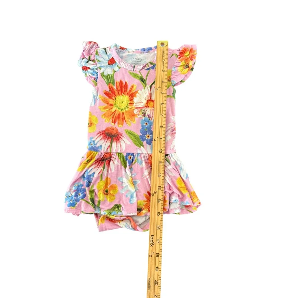 Posh Peanut Kaileigh Ruffled Cap Sleeve Bodysuit Twirl Skirt Bamboo Sz 12-18 mth